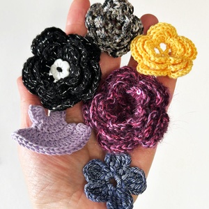 Lot aplicatii crosetate - casă & stil de viață - decorațiuni de casă - accesorii florale - flori la fir - Artynos.ro