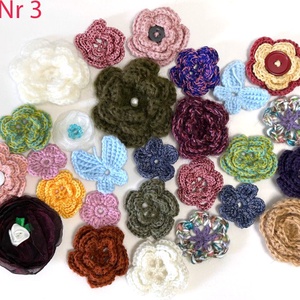 Lot aplicatii crosetate - casă & stil de viață - decorațiuni de casă - accesorii florale - flori la fir - Artynos.ro