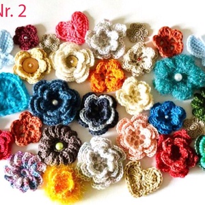 Lot aplicatii crosetate - casă & stil de viață - decorațiuni de casă - accesorii florale - flori la fir - Artynos.ro