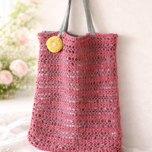 Geanta de umar crosetata / Sacosa tote, Genti si portofele, Genti de mana si umar, Geanta casual, Crosetat, ARTYNOS