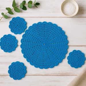 Set coastere crosetate, Casa & Stil de viata, Echipamente de bucatarie, Accesorii de servire, Pahare de vin, Crosetat, * Nu-i asa ca masa ta merita ceva special?
* Descopera setul crosetat manual care iti transforma ca..., ARTYNOS