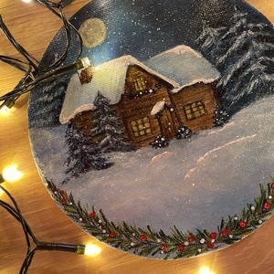 Pânză-magnet Crăciun  - crăciun - decorațiuni de crăciun de casă - căsuțe decorative de crăciun - Artynos.ro