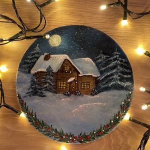 Pânză-magnet Crăciun  - crăciun - decorațiuni de crăciun de casă - căsuțe decorative de crăciun - Artynos.ro