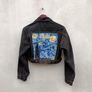 Geaca model unicat inspirat din Starry Night , Imbracaminte si moda, Haine dama, Jacheta de femei, Pictura, ARTYNOS