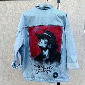 Geaca model cu Michael Jackson, Imbracaminte si moda, Haine dama, Jacheta de femei, Pictura, ARTYNOS