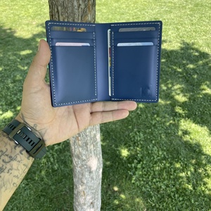 Portofel din piele naturala lucrat integral manual in Romania, Geanta si husa, Portofele, huse, suporturi, Portofel, Portofel barbati, Tesatura, ARTYNOS