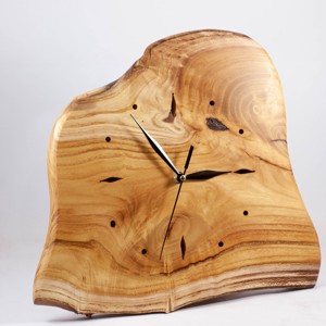 Ceas de perete din lemn, ceas din lemn rustic, -  - Artynos.ro