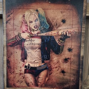 Harley Quinn poza din lemn, Casa & Stil de viata, Accesorii pentru decorat casa, Picturi murale, Arta de perete din lemn, , ARTYNOS