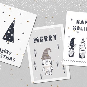 Hygge Crăciun carte poștală, felicitare, cadou set de 3 -  - Artynos.ro