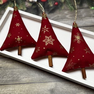 Pom de pin ornament de Craciun cu bete de scortisoara / set de 3/, , , ARTYNOS