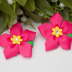 Agrafa pentru par in forma de floare - Roz - Artynos.ro