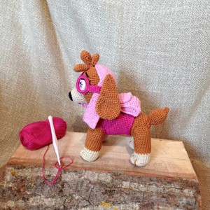 Paw Patrol-Skye croșetat figura - jucării și echipamente pentru copii - plușuri - personaje de basm din pluș - Artynos.ro