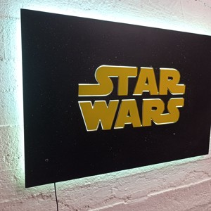 Star Wars perete mural iluminat -  - Artynos.ro