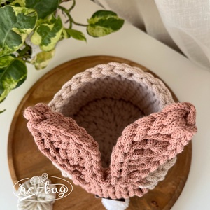 Coșuleț depozitare cu formă de iepuraș - decor de sărbători - decorațiuni de paște - coș de ouă - Artynos.ro