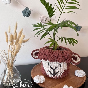 Coșuleț depozitare în formă de miel - decor de sărbători - decorațiuni de paște - coș de ouă - Artynos.ro