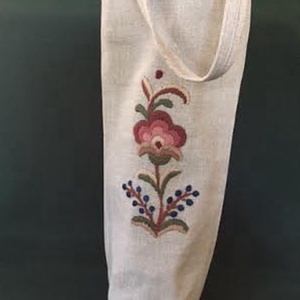 Hímzett borosüveg tartó ajándék tasak, Casa & Stil de viata, Accesorii pentru echipamente de bucatarie, Accesorii de servire, Raft pentru vin, Broderie, ARTYNOS