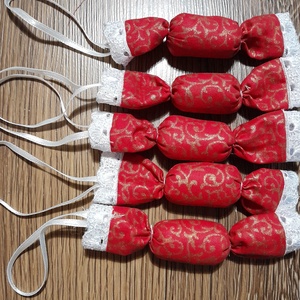 Textil cukorka karácsonyfára - accesorii de crăciun - decorațiuni de crăciun de casă - decorațiuni pentru pomul de crăciun - Artynos.ro