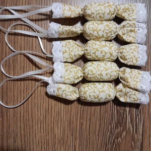 Textil szaloncukor, , Accesorii de Craciun, Decoratiuni de Craciun de casa, Decoratiuni pentru pomul de Craciun, Cusatura, ARTYNOS