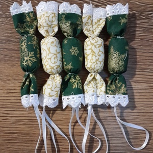 Textil szaloncukor,  - crăciun - decorațiuni de advent - decor pentru masa de advent - Artynos.ro