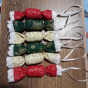 Textil szaloncukor, , Accesorii de Craciun, Decoratiuni de Advent, Decor de masa Advent, Cusatura, ARTYNOS