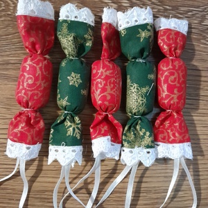 Textil szaloncukor, , Accesorii de Craciun, Decoratiuni de Advent, Decor de masa Advent, Cusatura, ARTYNOS