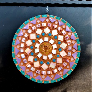 Mozaik mandala falikép 25 cm (05) - casă & stil de viață - accesorii pentru decorat casa - picturi murale - mozaic de artă de perete - Artynos.ro