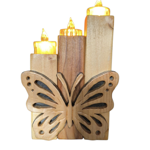 Suport din lemn  - crăciun - decorațiuni de crăciun de casă - luminițe de crăciun - Artynos.ro