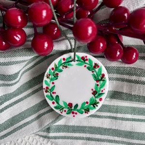 Ornament pentru brad, Craciun, Decoratiuni de Craciun de casa, Figurine pentru pomul de Craciun, Lucrare cu argila, Obiecte pictate, ARTYNOS