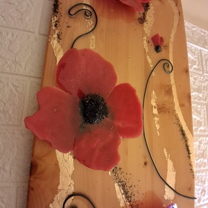 Tablou 3D cu maci din rășină epoxidică  - casă & stil de viață - accesorii pentru decorat casa - picturi murale - panouri și tablouri, panouri decorative - Artynos.ro