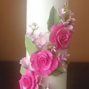 Dansul florilor din lut airdry...pe o lumanare - casă & stil de viață - accesorii pentru decorat casa - decorațiuni de masă și decorațiuni pentru rafturi  - decorațiuni de masă - Artynos.ro
