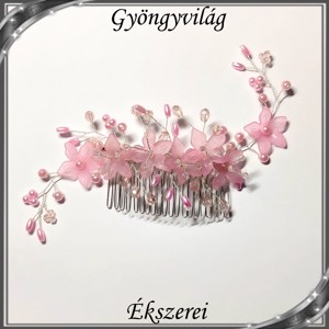 Bijuterii, ornamente de păr, catarame de păr: nuntă, mireasă, ornament de păr casual S-H-FE10e roz -  - Artynos.ro