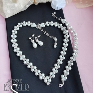 Set de eleganță - accesorii nuntă - bijuterii mireasă - set bijuterii de mireasă - Artynos.ro