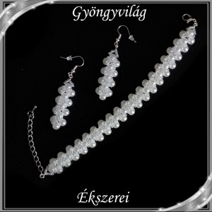 Set de colier și brățară casual cu perle de culoare teal SSZEB-TE02-1ab -  - Artynos.ro