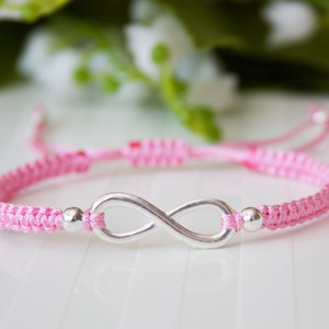Bratara Macrame impletita - Infinity Pink, , , ARTYNOS