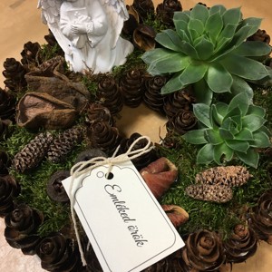 Coroană naturală, ornament funerar - Memoria ta este eternă -  - Artynos.ro