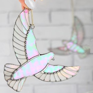 Pereche de porumbei sălbatici - crăciun - decorațiuni de crăciun de casă - figurine pentru pomul de crăciun - Artynos.ro