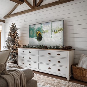 Pictură de iarnă, decorațiuni de Crăciun, Samsung The Frame TV imagine, digital -  - Artynos.ro