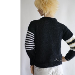 MOZAIK - pulover exclusiv tricotat manual din mohair - îmbrăcăminte și modă - haine damă - hanorace, cardigane - Artynos.ro