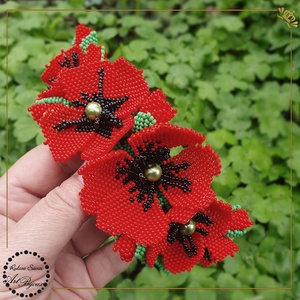 BENTIȚĂ - CORDELUȚĂ cu maci - îmbrăcăminte și modă - accesorii păr - bandă de păr și agrafe păr - Artynos.ro