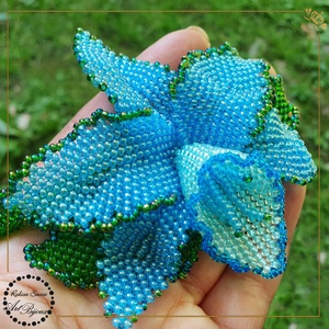Colier ORHIDEE BLEU  - bijuterii - coliere - coliere statement - Artynos.ro