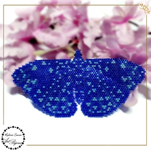 BROȘĂ FLUTURE ALBASTRU - Noapte înstelată - bijuterii - broșe - Artynos.ro