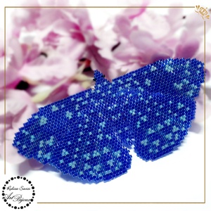 BROȘĂ FLUTURE ALBASTRU - Noapte înstelată - bijuterii - broșe - Artynos.ro