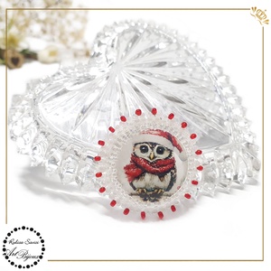 BROȘĂ BUFNIȚĂ cu fes - nr. 2 - bijuterii - broșe - Artynos.ro