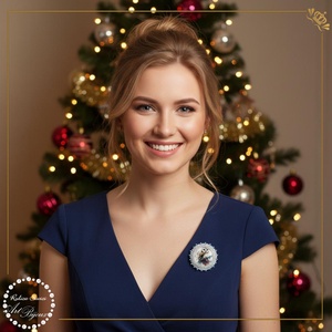 BROSA BUFNITA - nr.3, Bijuterii, Brose, Confectionarea bijuteriilor, Impletituri, broderie cu margele, ARTYNOS