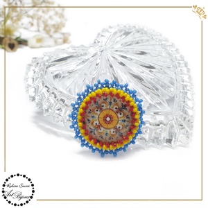 BROȘĂ MODELE STILIZATE cu margini tricolor - nr. 1 - bijuterii - broșe - Artynos.ro