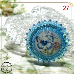 Broșă fluture bleu - nr 27 - bijuterii - broșe - Artynos.ro
