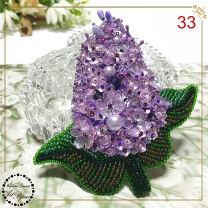Broșă liliac mov - nr 33 - bijuterii - broșe - Artynos.ro