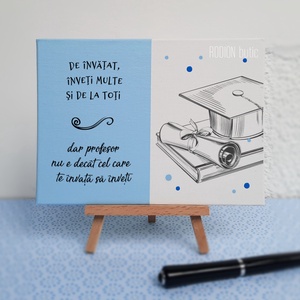 Placheta cadru didactic ABSOLVIRE personalizata cu mesaj lucrata manual, Casă & Stil de viață, Accesorii pentru decorat casa, Picturi murale, Panouri și tablouri, panouri decorative, Obiecte pictate, Pictură, ARTYNOS