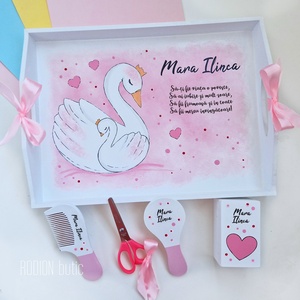 Set prima aniversare Tinkerbell tava mot personalizata pictata manual - Artynos.ro