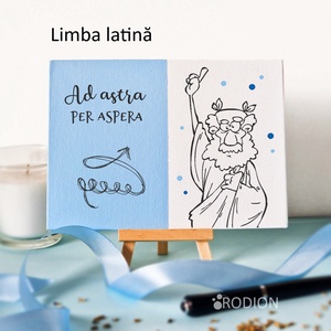 Placheta cadru didactic LIMBA LATINA personalizata cu mesaj lucrata manual, Casă & Stil de viață, Accesorii pentru decorat casa, Picturi murale, Panouri și tablouri, panouri decorative, Obiecte pictate, Pictură, ARTYNOS